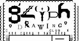 Drawing Club Glyph Paintingvalley sketch template
