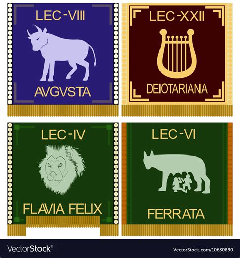 symbols of the roman legionaries royalty free vector image