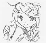 Rin Kagamine Vocaloid Coloring Sketch Pages Deviantart sketch template