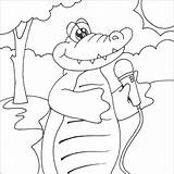 Cocodrilo Cantando Crocodil Kolorowanki Preescolar Krokodyle Planse Colorat Dzieci Dla Colorier Colorir Alligator Books Calme Desene Coloriages Canción Cucaluna Passarinho sketch template