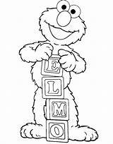 Elmo Coloring Sesame Street Pages Printable Colouring Print Sheets Name sketch template