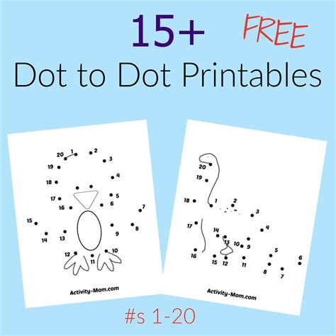 activity mom dot  dot worksheets numbers