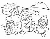 Coloring Pages Penguin Cute Winter Kids Printable Christmas Coloriage Family Penguins Carol Hiver Color Sheets Chrétien Getcolorings Getdrawings Pingouin Enregistrée sketch template