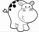 Coloring Hippo Pages Cute Baby Hippopotamus Getcolorings Hippopotamuses Kids Printable Getdrawings Print sketch template