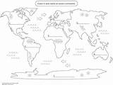 Continents Coloring Map Getdrawings Blank Getcolorings sketch template