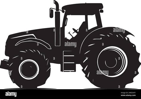 tractor silhouette vector illustration stock vector image art alamy