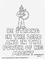 Strong Lord Coloring Ephesians Pages Bible Kids God Armor Drawing Kid Crafts Color Cliparts Sheets Printable Children School Adron Mr sketch template