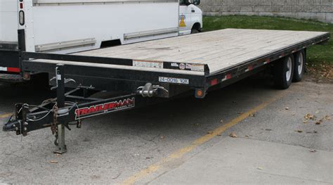 lb flatbed trailer rental tandem axle wood deck  iowa city