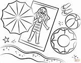 Coloring Pages Beach Fun Printable Print sketch template