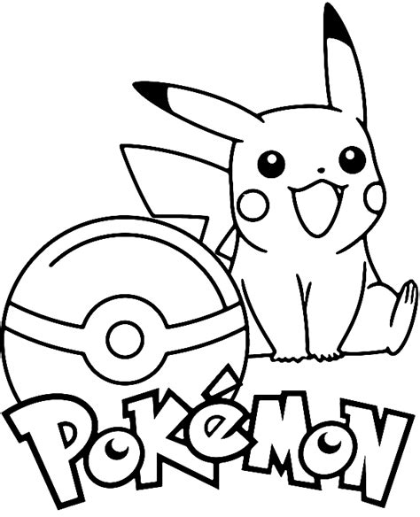 pikachu  pokeball coloring page  printable coloring pages