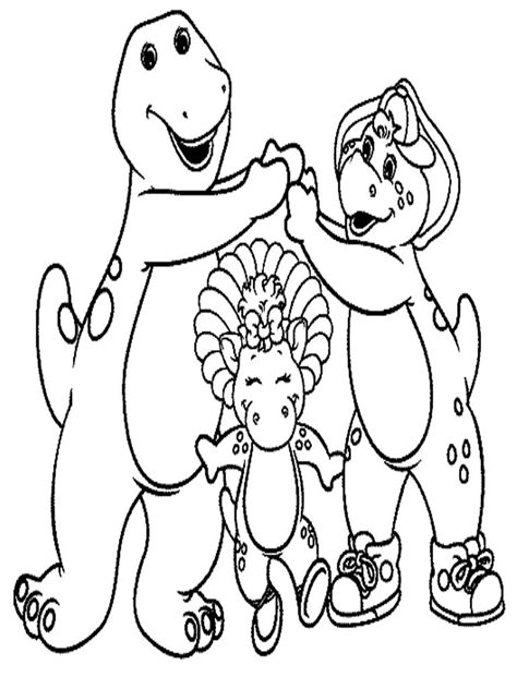 printable barney coloring pages  kids coloring pages