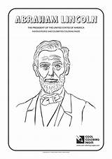 Coloring Lincoln Abraham Pages Famous People Celebrities Cool Kids President Print sketch template