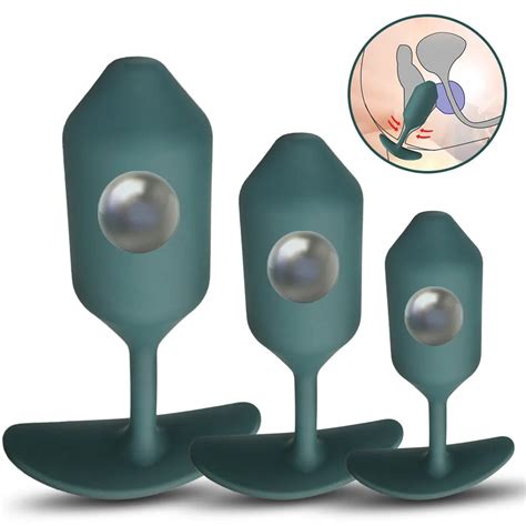 butt plug built in gravity ball anal plug wearable prostate massager