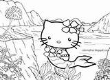 Kitty Mermaid Coloring4free Teenage Seashore Cartoons Getcolorings sketch template