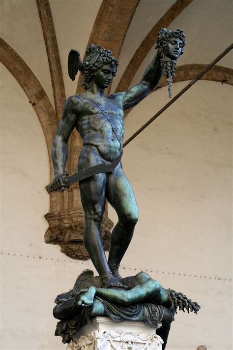 perseus with the head of medusa in 1545 54 by benvenuto cellini florence 1500 1571 bronze