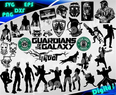 Guardians Of The Galaxy Svg Clipart Superheroes Svg Star Lord Etsy