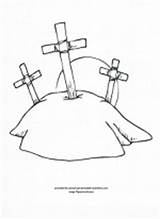 Coloring Crosses Three Bible Pages Preschool Printable Church Activities sketch template