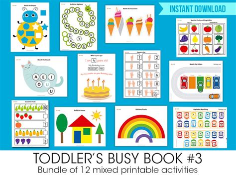 printable busy binder preschool busy books preschool etsy