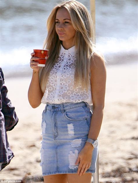 samantha jade films home and away scenes in see through blouse and