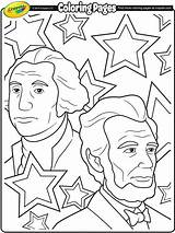 Lincoln Washington George Abraham Coloring Presidents Pages Crayola Printable Color Preschool Sheets President Kids Drawing Carver Print Printables July Birthday sketch template