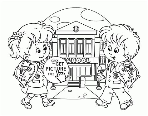 pin  school coloring pages