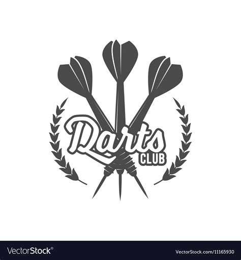 darts label badge logo royalty  vector image