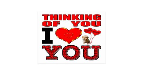 Thinking Of You I Love You Postcard