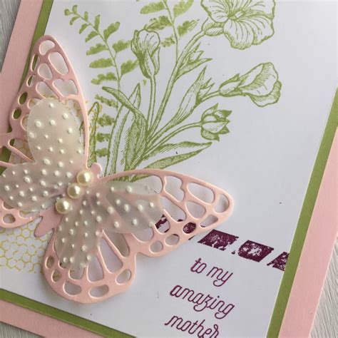 stampin  butterfly basics   perfect spring card stamped