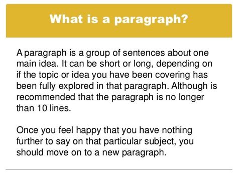 paragraphs  topic sentences