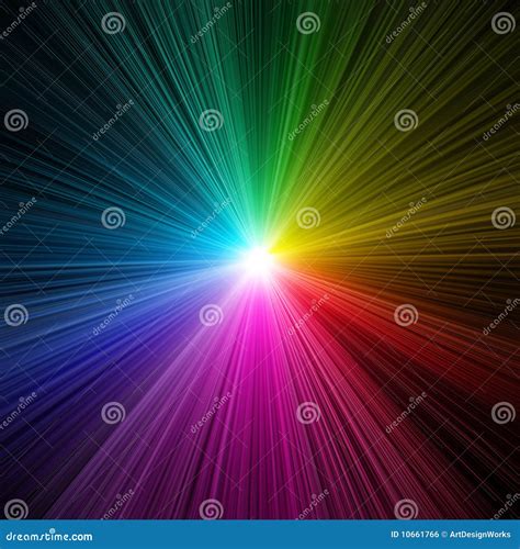 rainbow light burst prism royalty  stock image image
