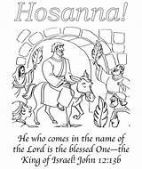 Palm Sunday Entry Triumphal Jesus Bible Coloring Pages School Activities Easter Craft John Crafts Kids Greeting Preschool Toddlers Greetings Lesson sketch template