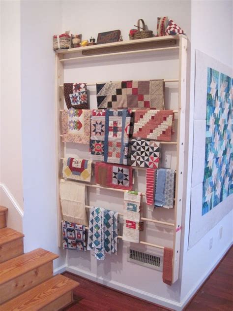 wall mounted quilt rack plans woodworking projects plans