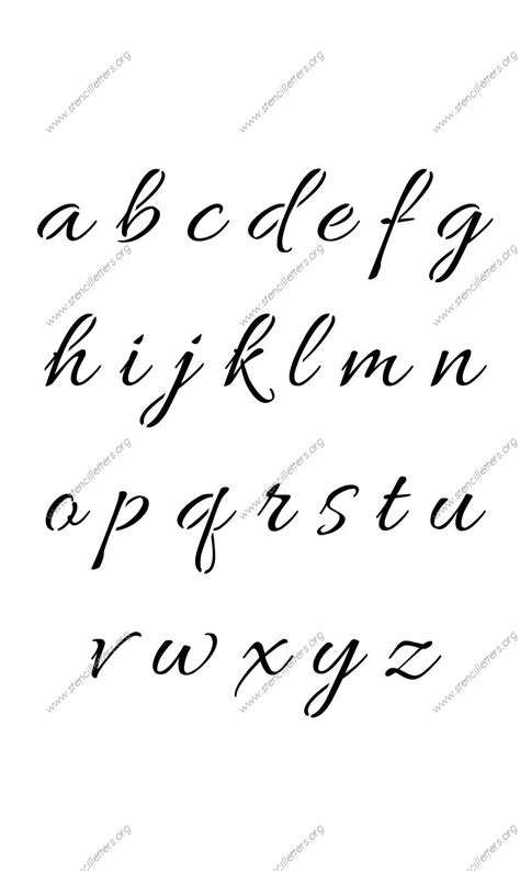 Connected Cursive Uppercase Lowercase Letter Stencils A Z Inch Up Hot
