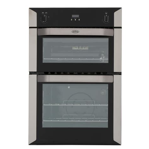 belling big stainless steel double built  gas oven  buy  today