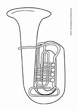 Tuba Coloring Drawing Edupics Large Paintingvalley sketch template