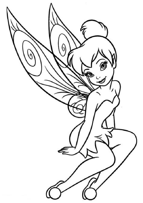 printable cute princess  tinkerbell fairy coloring pages  kids print color craft
