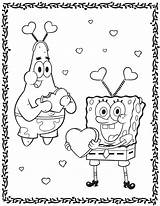 Patrick Coloring Pages Star Spongebob Valentine Color Hearts Printable 2021 Wonder Easter sketch template