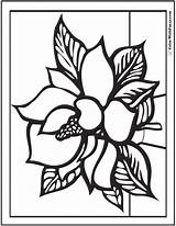 Coloring Spring Flowers Magnolia Pages Flower Colorwithfuzzy sketch template