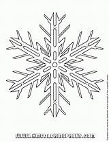 Coloring Snowflake Pages Christmas Print sketch template