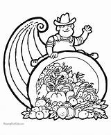 Thanksgiving Coloring Pages Cornucopia Printing Help sketch template