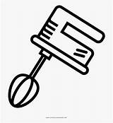 Mixer Handmixer Hand Coloring Icon Clipart Clipartkey sketch template