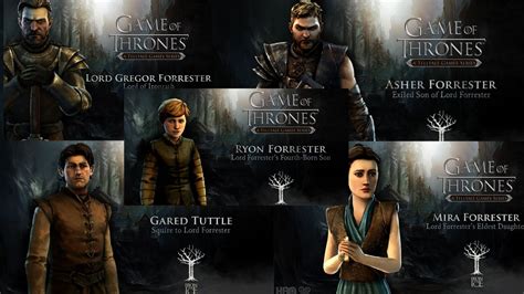 Telltale Game Of Thrones Playable Characters Possibilities