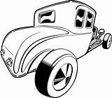 Rod Hot Clipart Car Drawing Coloring Clip Cars Drawings Pages Line Street Old Classic Cartoon Cliparts Motor Fink Fishing Vintage sketch template