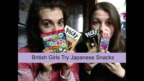 british girls try japanese snacks ♡ youtube