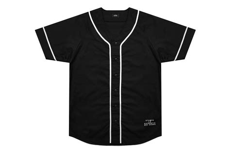 black white baseball jersey stampd