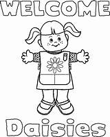 Scout Daisy Coloring Girl Pages Scouts Welcome Sheets Promise Daisies Read Law sketch template