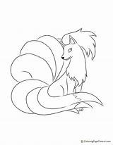 Coloring Nine Tails Pages Pokemon Popular sketch template