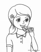 Eating Coloring Girl Pages Cake Birthday Party Drawing Color Designlooter Getdrawings Hellokids Luau Drink Food Sources 6kb 470px Print Online sketch template