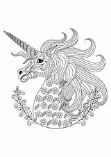 Mandala Unicorn Coloring Pages sketch template