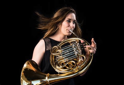 Premium Photo Girl Playing The French Horn